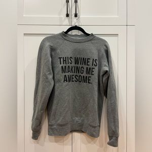 Brunette the Label Crewneck Sweater, grey.